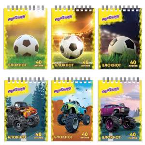 Блокнот А7 40л. клетка/гребень ЮНЛАНДИЯ, 